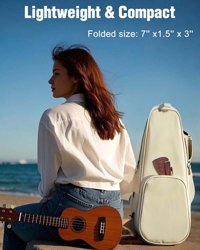 Musbeat Ukulele Stand, Portable Ukulele Stand for Travel, Rabbit Shape Black Walnut Wood Violin Holder for Concert Pineapple Soprano Tenor and Baritone, or Violin, Wooden Floor Ukele Holder for Home - Image 1